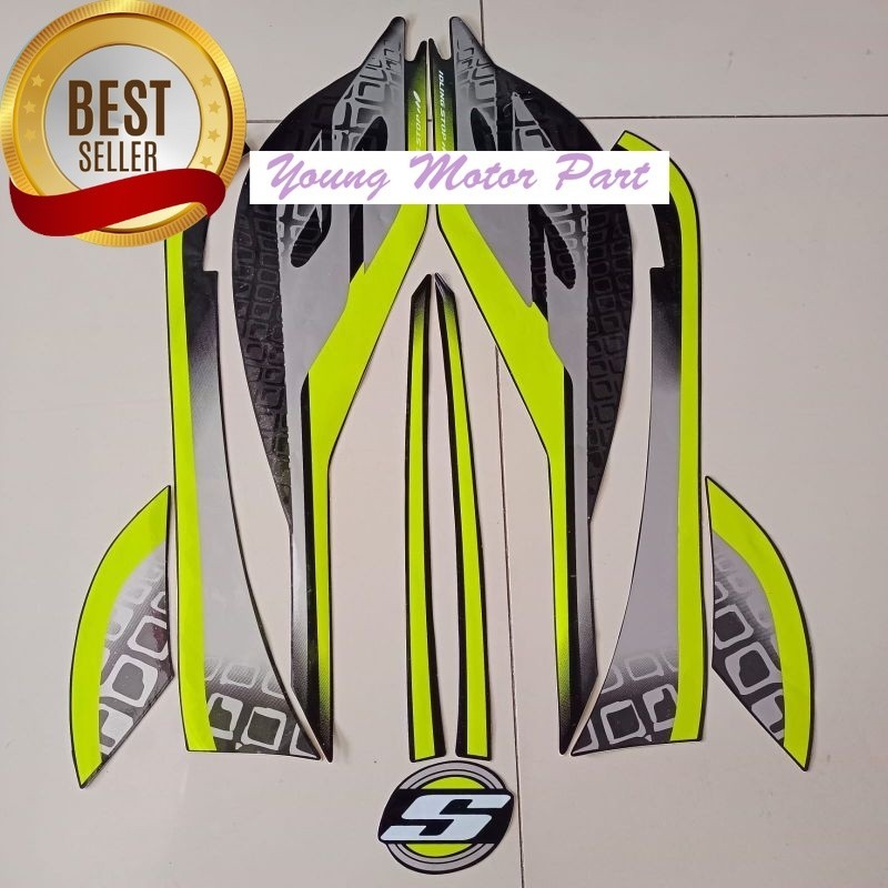 stiker Striping stiker motor motor honda scoopy 2019 sporty hitam full list hijau stabilo body stand