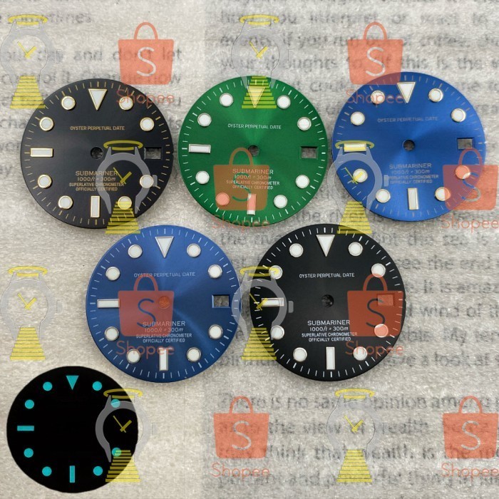 Seiko Mod Submariner Blue Lume Dial NH35 28.5mm