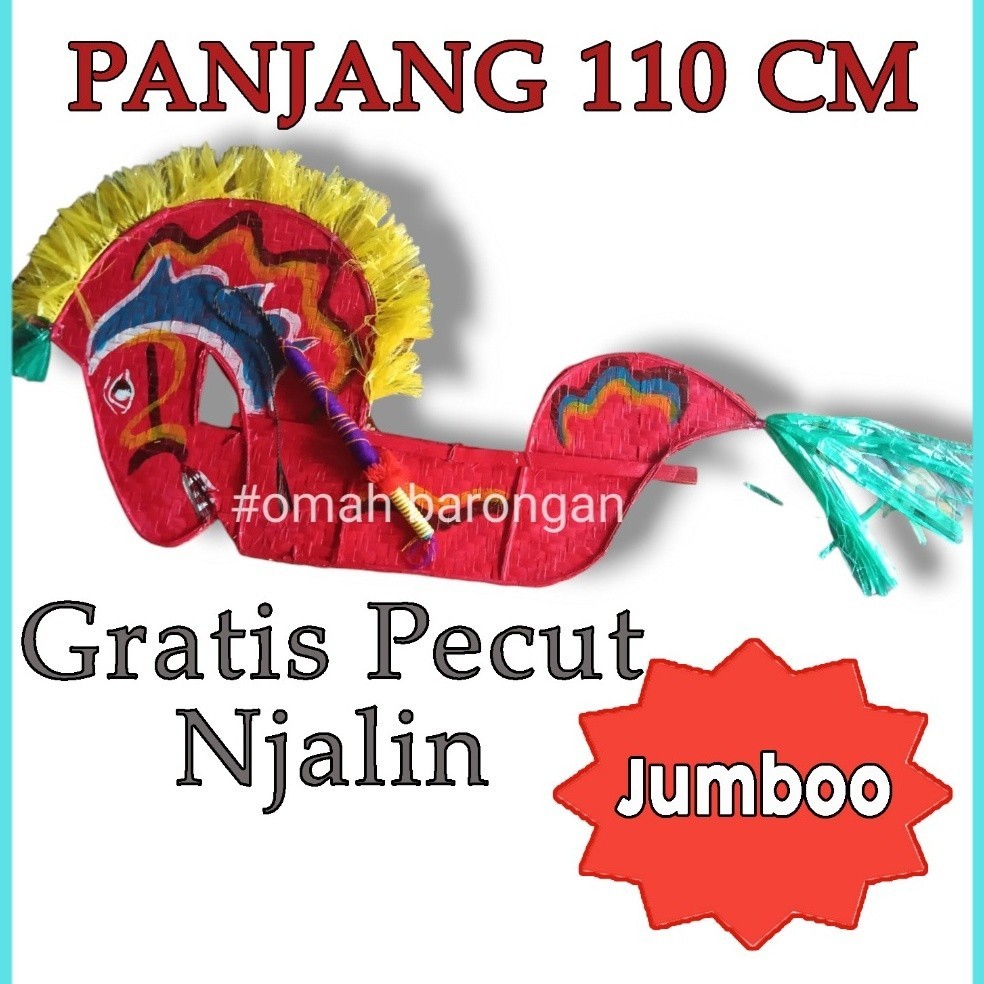 KODE R8P9 Jaranan Jumbo Kuda Lumping Kepang Besar Panjang 11cm Gratis Pecut