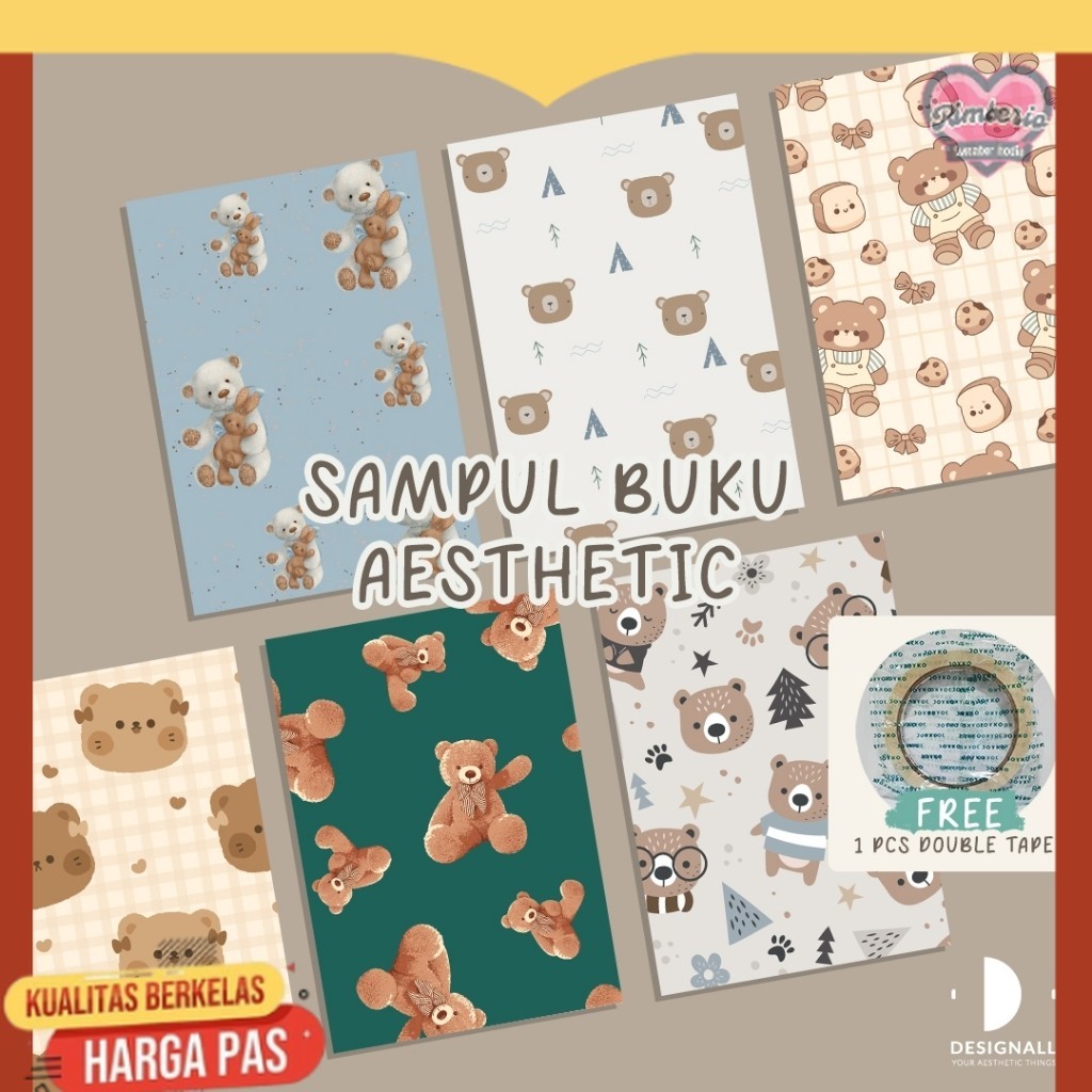 

(ISI 6 PCS) Designall Sampul Buku Aesthetic - Sampul Buku Motif - Sampul Buku Bigboss / Sidu - EB