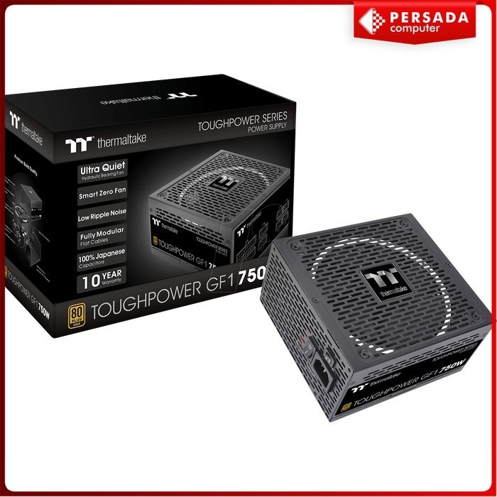 Thermaltake Toughpower GF1 750W 80+ Gold ATX Power Supply Full Modular Hitam