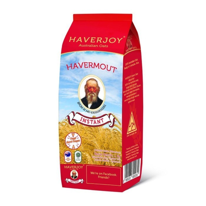 

HEMAT! w2fit Havermout Haverjoy Australian Oats Instant 1KG - Merah