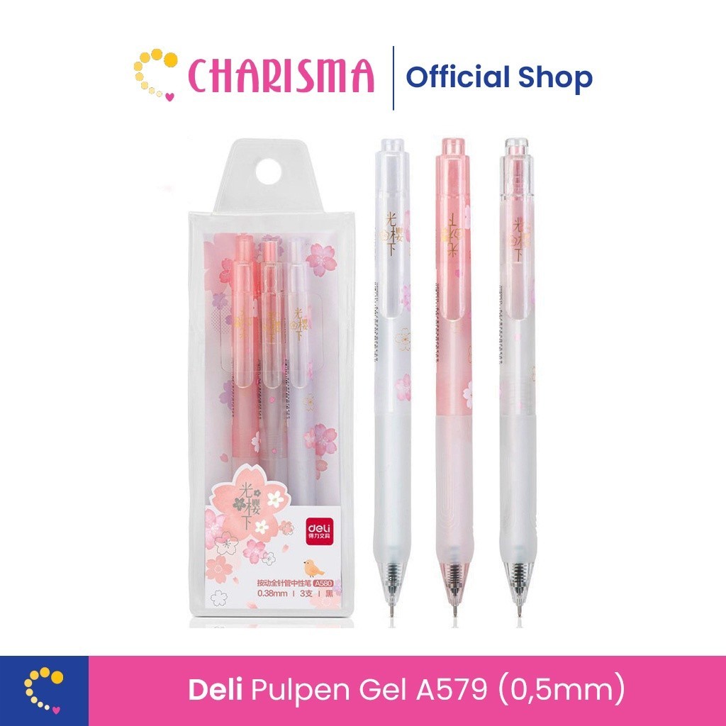 

Deli Gel Pen 0.5 Black - Puplen Gel 0.5 Hitam A579