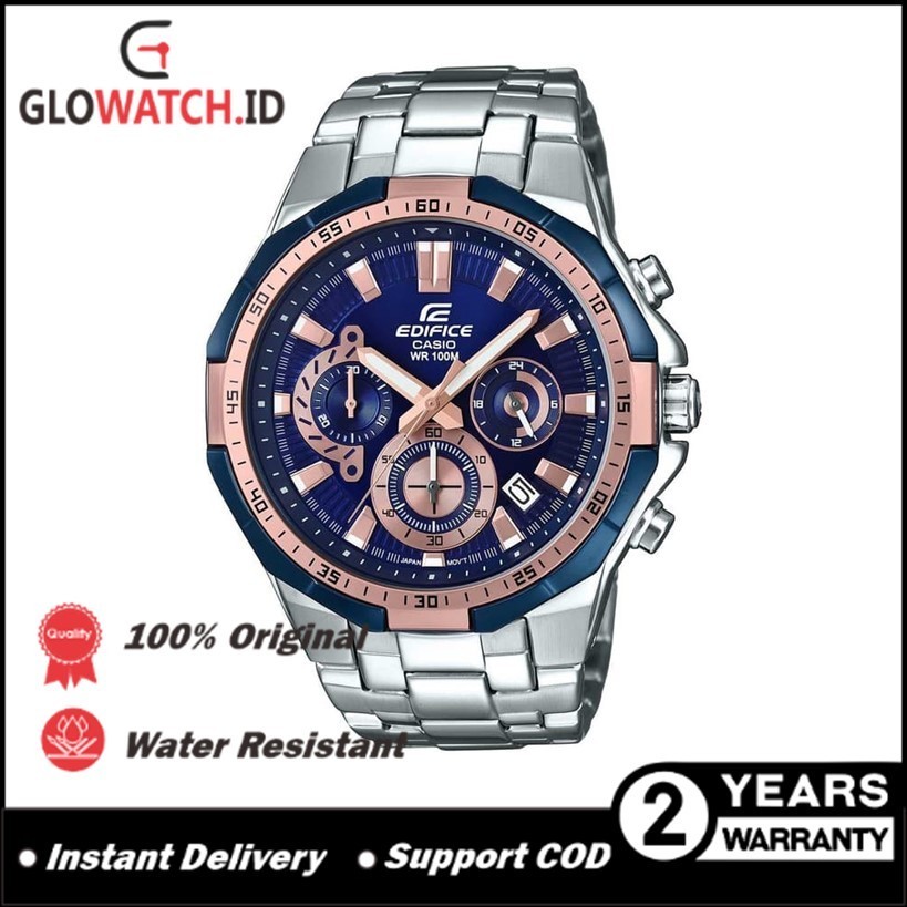 [Promo] Jam Tangan Pria Edifice EFR-554D-2AV / EFR554D-2AV Stainless Steel Original Casio (Garansi 2