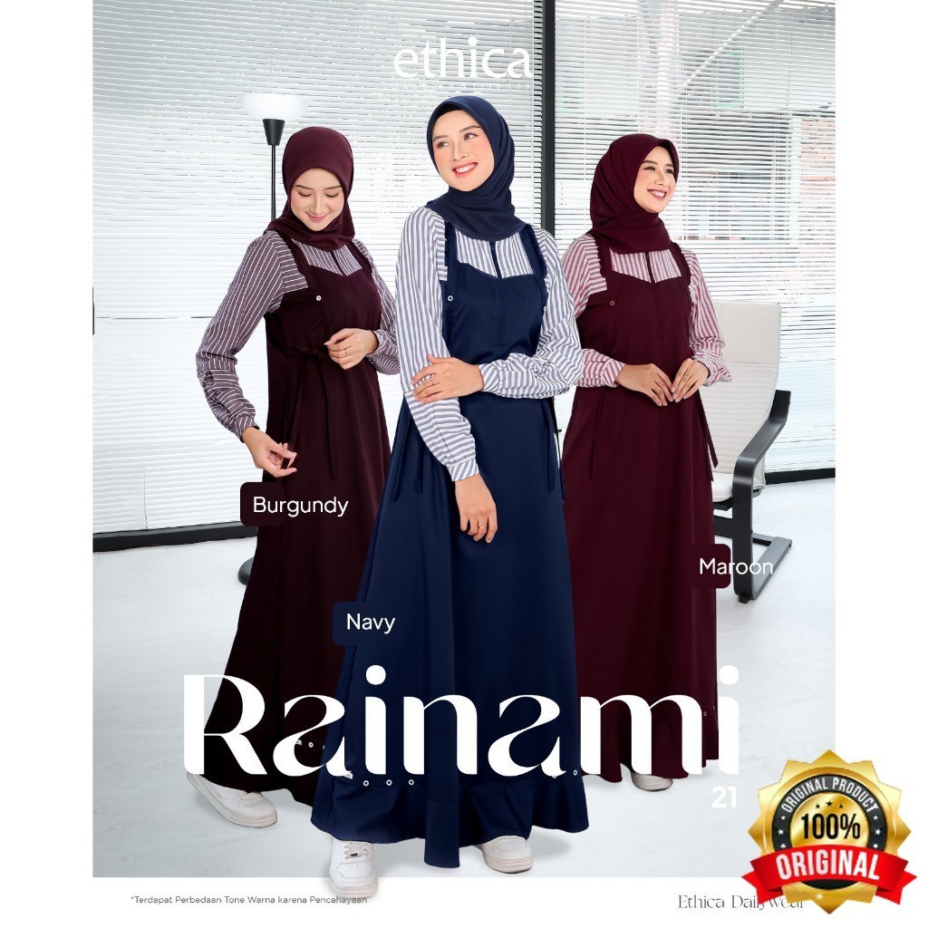 ESP - Ethica Dress Daily Rainami 21 Baju Muslim Wanita Original