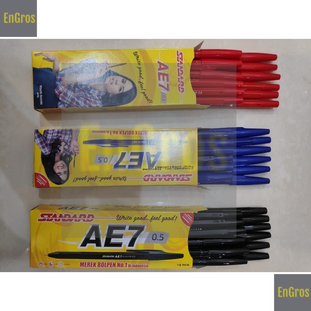 

[CEK WARNA] Pen Standard AE7 Original 100% Bolpen Standard AE-7 Pulpen Ori Bolpoin Standart Standar