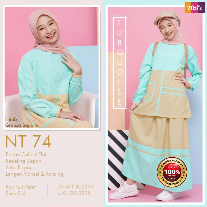 NT 074 / Gamis remaja Nibras / Gamis remaja tanggung / Gamis Nibras