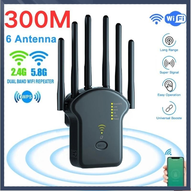 【COD】300m Wifii Repeater WiFi Repeater Wireless 5G 300Mbps 2.4G Dan 5G Sinyal Wifi Wireless Wifi Ran