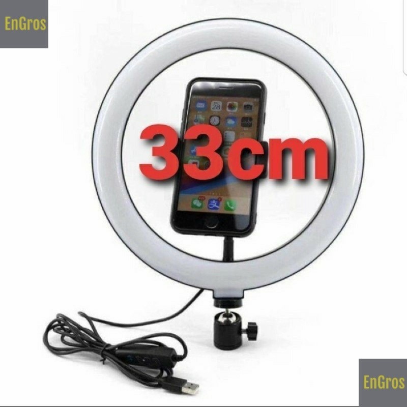 

33CM Lampu RingLight 33 CM Lampu Ring Light JUMBO LED 33 CM - Lampu Besar Ringlight - Make Up Lampu Ringligt 33 Centimeter Make Up Vlog Ring Fill Light