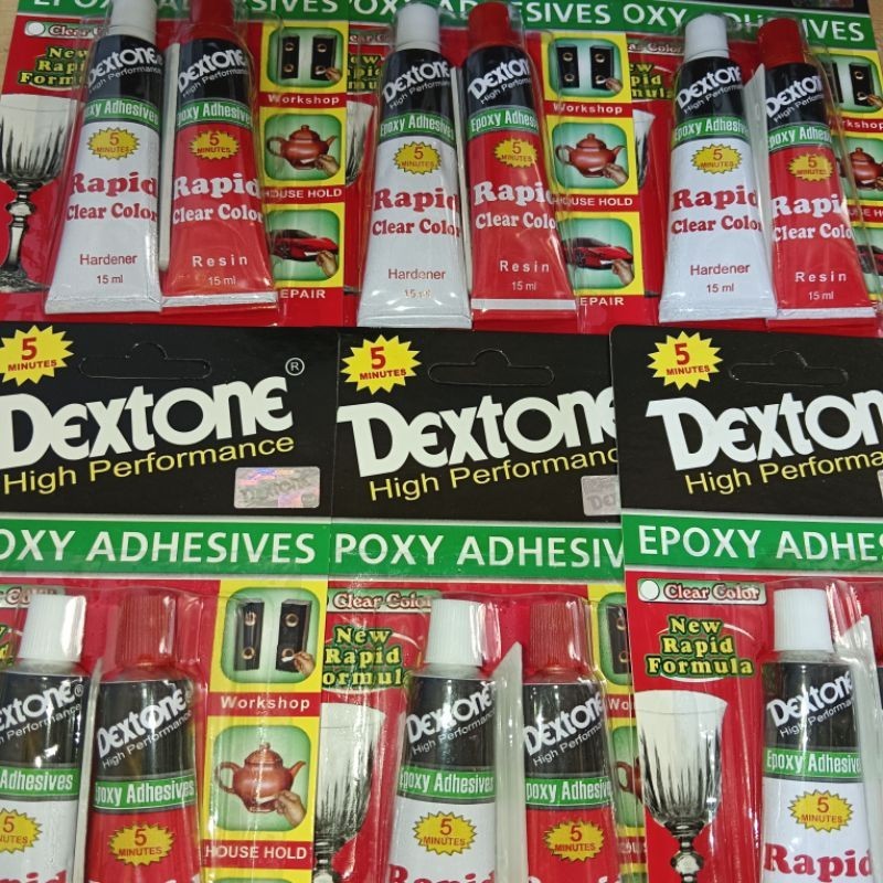 

Lem Dextone Epoxy adhesive 5 menit dextone rapid clear color 15mlx2 lem serbaguna