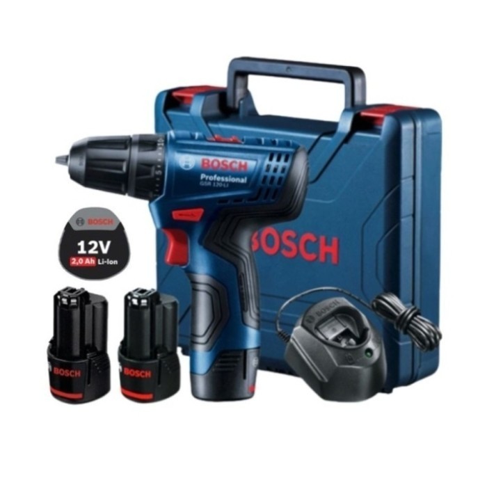 BOSCH GSR 120 LI Mesin bor cordless 10 mm 2 batre bor baterai bor bosch