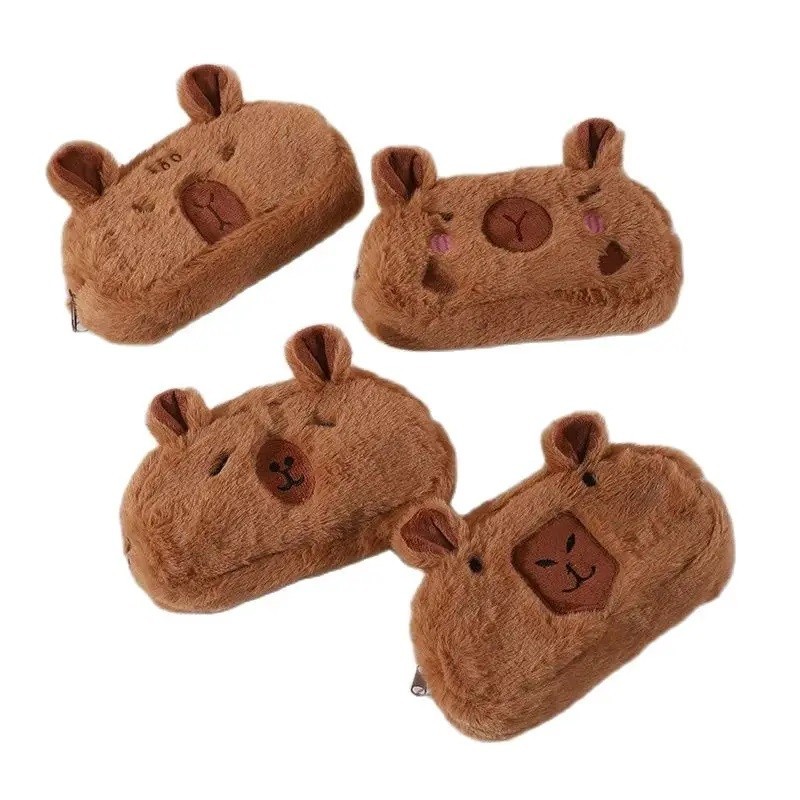 

Wholesale 20pcs/lot 20cm cute Capybara Plush Pencil Box TOys Capibara pufferfish stuffed animal Doll storage bag Wallet GIfts