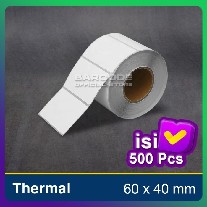 

Label Sticker Termal 60x40mm / 60 x 40 / 60x40 mm 1 Line (1 Slop) -TMA56