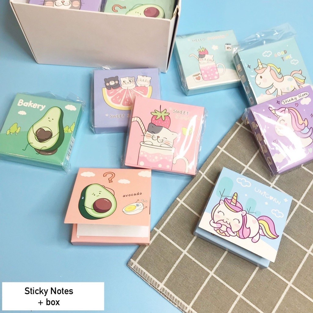 

Sticky notes sticker stiker note avocado box memo stick note alpukat