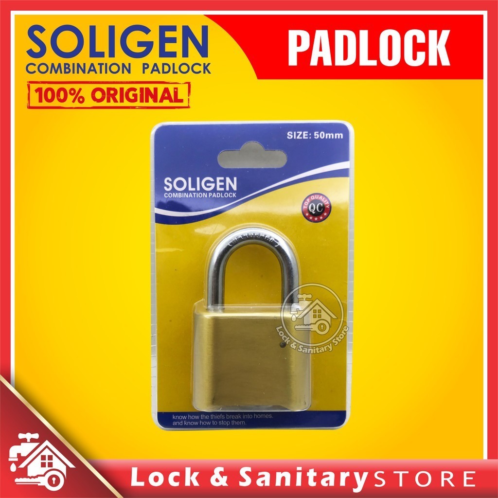 Gembok SOLIGEN PLK SLG 50mm S Padlock Gembok Kode Nomor