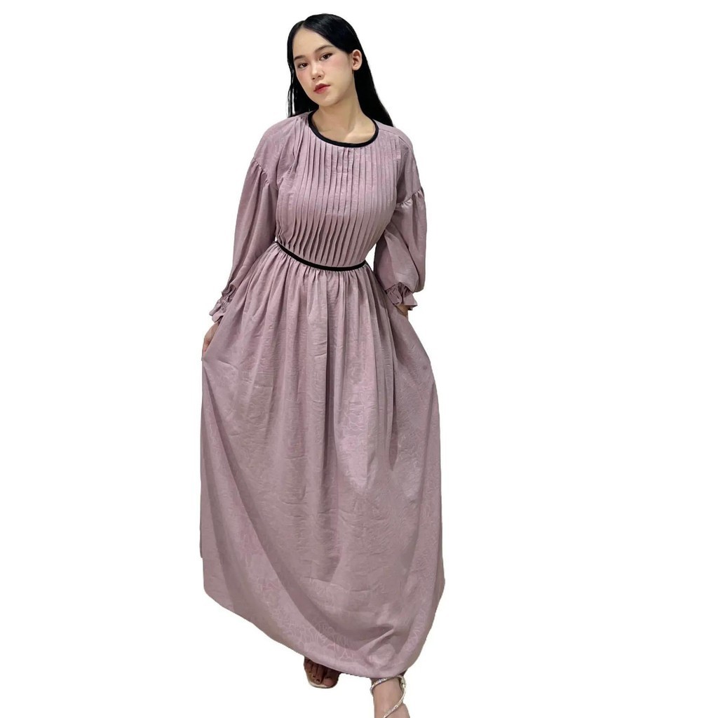 Gamis Wanita Bahan Cey Emboss Premium Collection