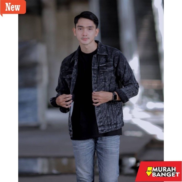 Jaket pria terbaru yg viral- SEVENTYONE - Jaket Jean Ripped Skinny Jeans Hijau Army Strecht Soft Jea