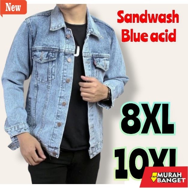 Jaket pria terbaru yg viral- JAKET JEANS PRIA JUMBO/JAKET JEANS PRIA