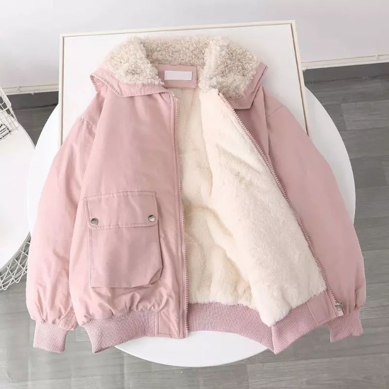 Jaket Wanita Musim Dingin Hoodie Bulu Angsa Tebal Terbaru / Jaket Cewe Dalaman Bulu Angsa Import / J