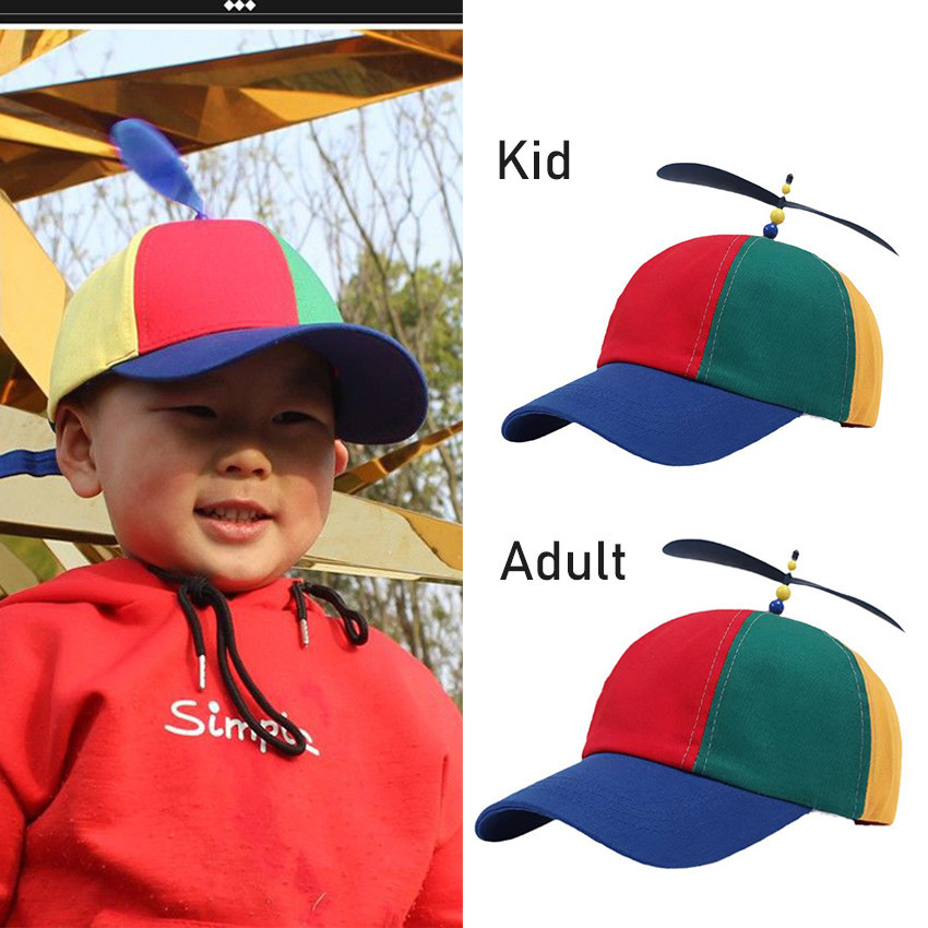 RB Topi Baseball Baling Baling Anak/Dewasa Warna Warni Fashion Topi Helikopter Lucu