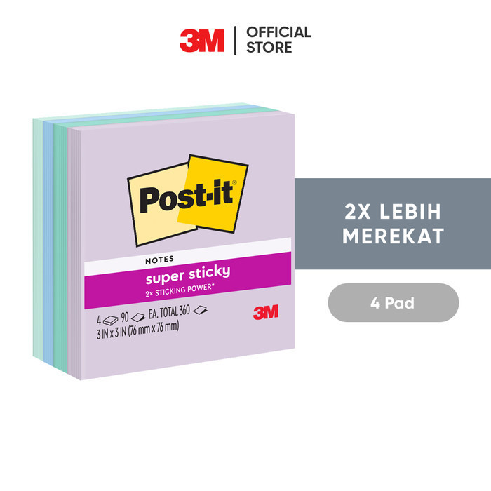 

promo ✨ -3M™ Post-it® Super Sticky Notes, Memo Tempel, 654-SS BLU HR