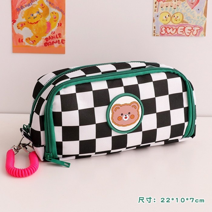 

NEW! BEST SELLER Tempat Pensil Kartun Beruang Pensil Sleting Korea Astetik Lucu Import - Hijau