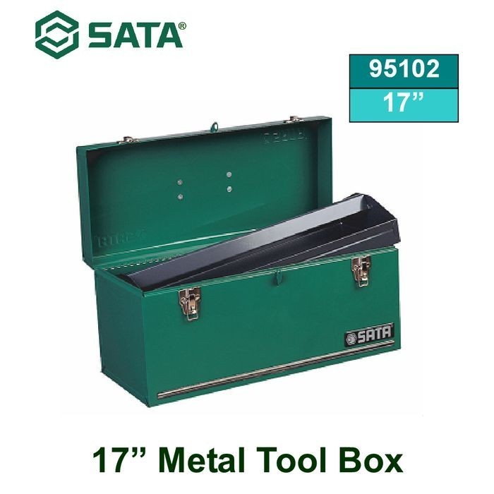 SATA 95102 Tool Box Metal Tool Box 17 Inch