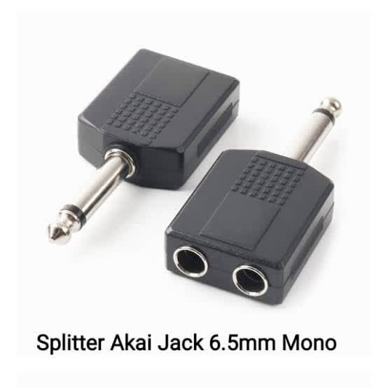 JACK AKAI MONO 6.5mm 1 MALE TO 2 FEMALE