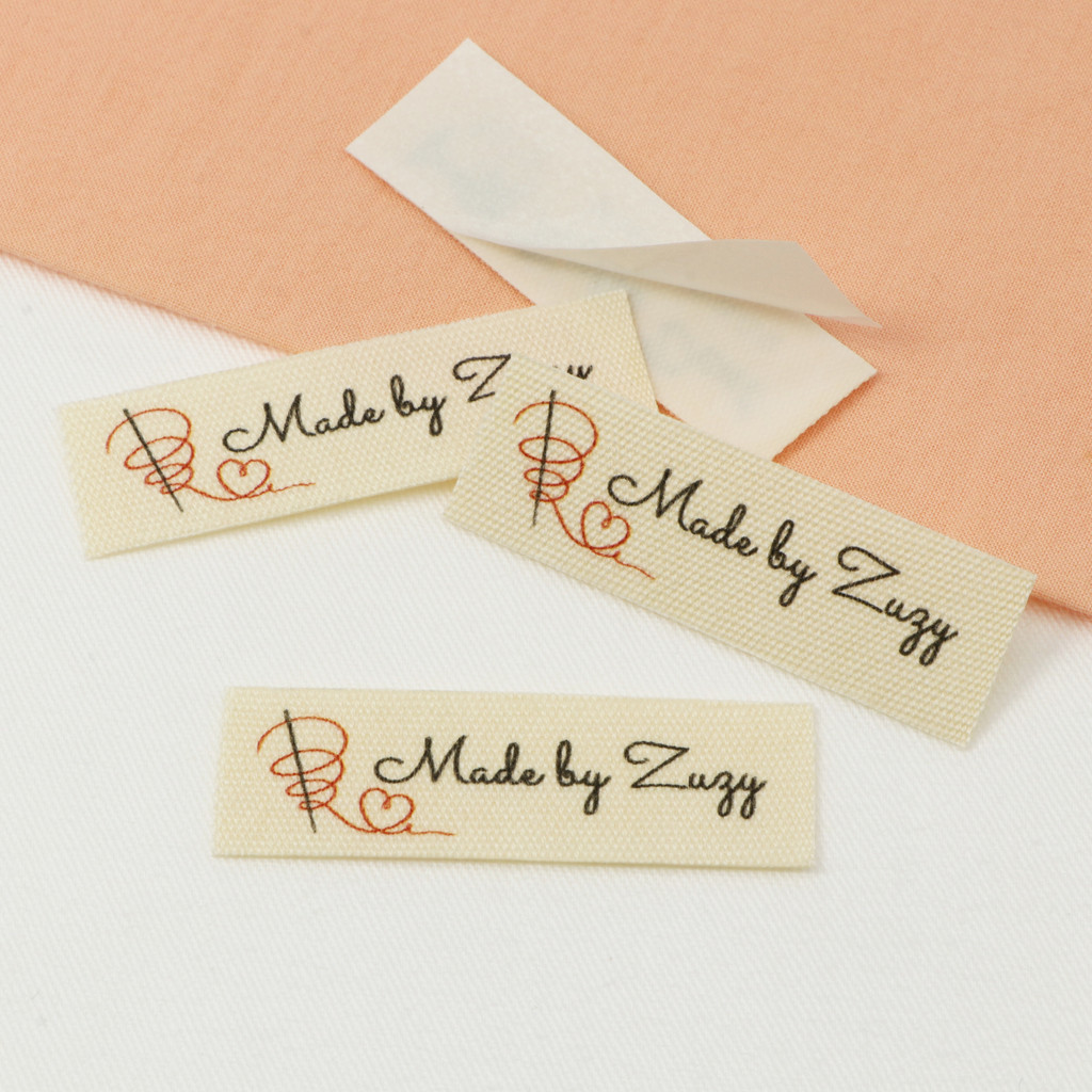 

Custom Iron Labels, Logo or Text, Custom Design, iron on, Organic Cotton Fabric Name Label，Sewing machine(YT273)