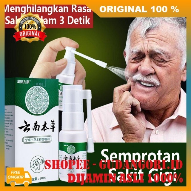 Spray Pereda Sakit Gigi Obat Gigi Semprot Obat Herbal Sakit Gigi Berlubang Anak dan Dewasa ORIGINAL