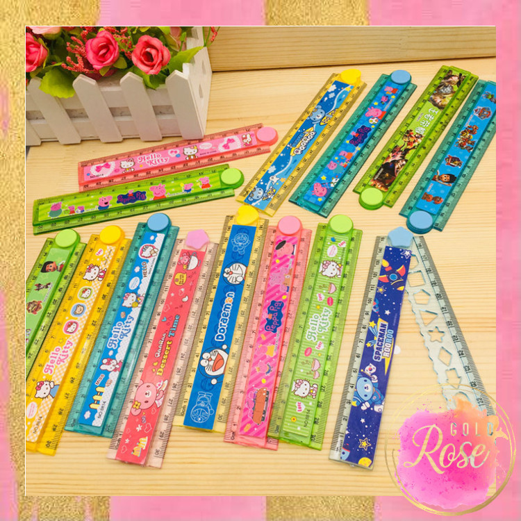 

ℛ - S6136 Peralatan Sekolah Penggaris Plastik Panjang / Penggaris Lipat 30 CM / Mistar Lipat 30 CM Motif Karakter / Penggaris Lipat Plastik Anak