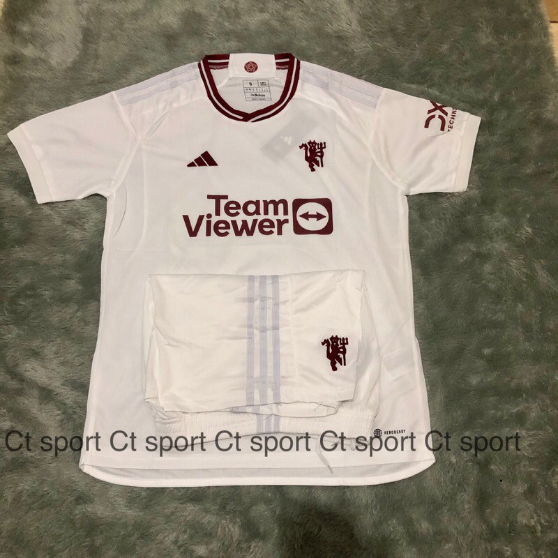 AL19LZ stelan baju sama celana mu 3rd 2023-2024 Import go Thailand baju bola satu stel mu putih 2023