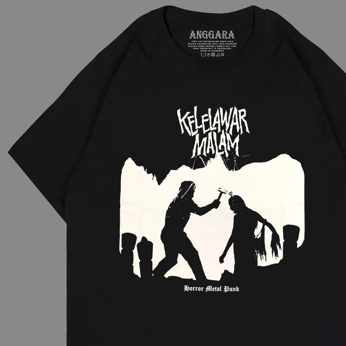 KAOS KELELAWAR MALAM HORROR METAL PUNK / KAOS BAND KM / KAOS MUSIK METAL / KAOS BAND DISTRO TERLARIS