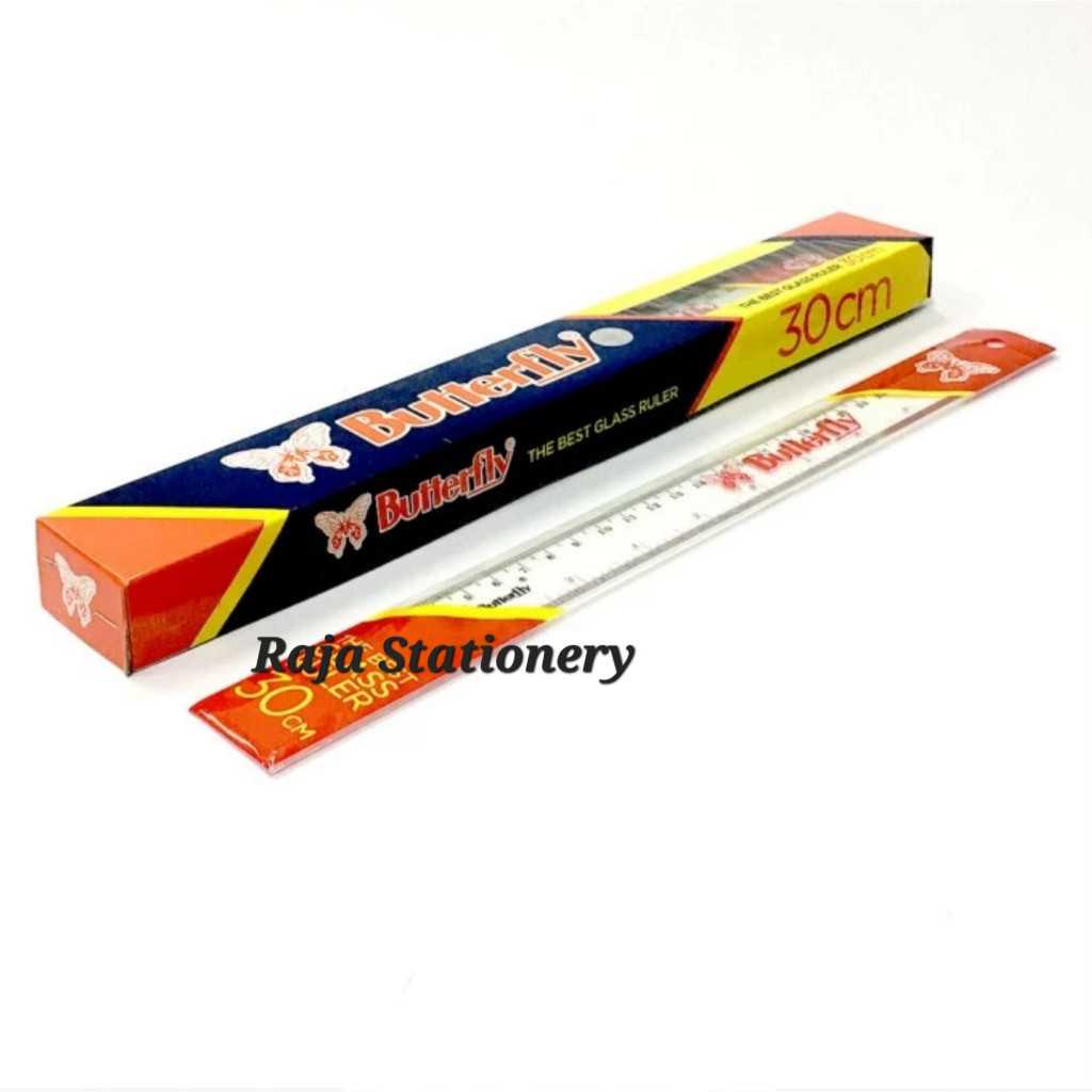 

Butterfly Ruler 15cm 30cm TRANSPARENT / Penggaris Butterfly 30cm 15cm Panjang TRANSPARAN