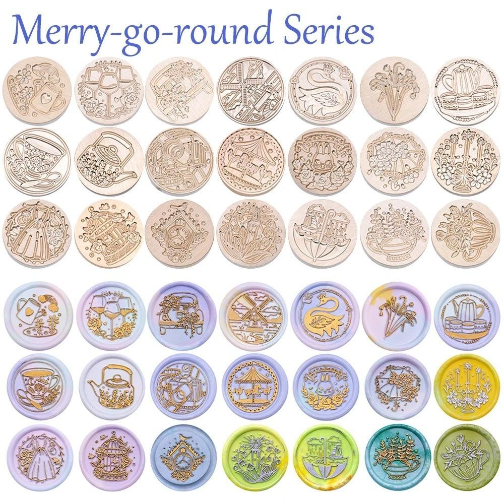 

Merry-go-round Series Sealing Wax Stamp Head Wax Seal Stamp For Scrapbooking Wedding Cards Signature Envelopes Gift Packaging
