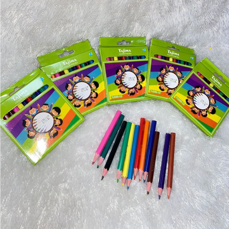 

Crayon Pensil Warna 12 pcs Ukuran Kecil / Collor Pencil Paper Box Classic / M A