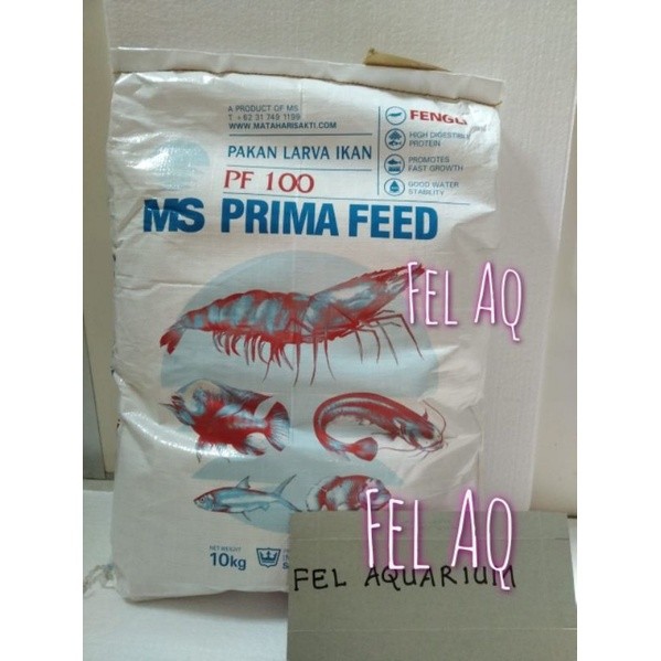Pelet Prima Feed 100 10kg 1 Karung 10 Kg PF 100 Pakan Ikan Udang Burayak