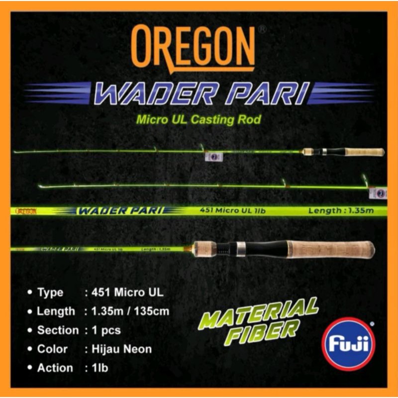 Joran Spinning Microcasting UL Fiber Oregon Wader Pari 451 501 AP