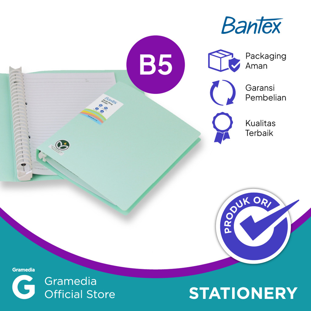 

Bantex Trendy B5 Binder 26 3526 76 Cool Aqua Co