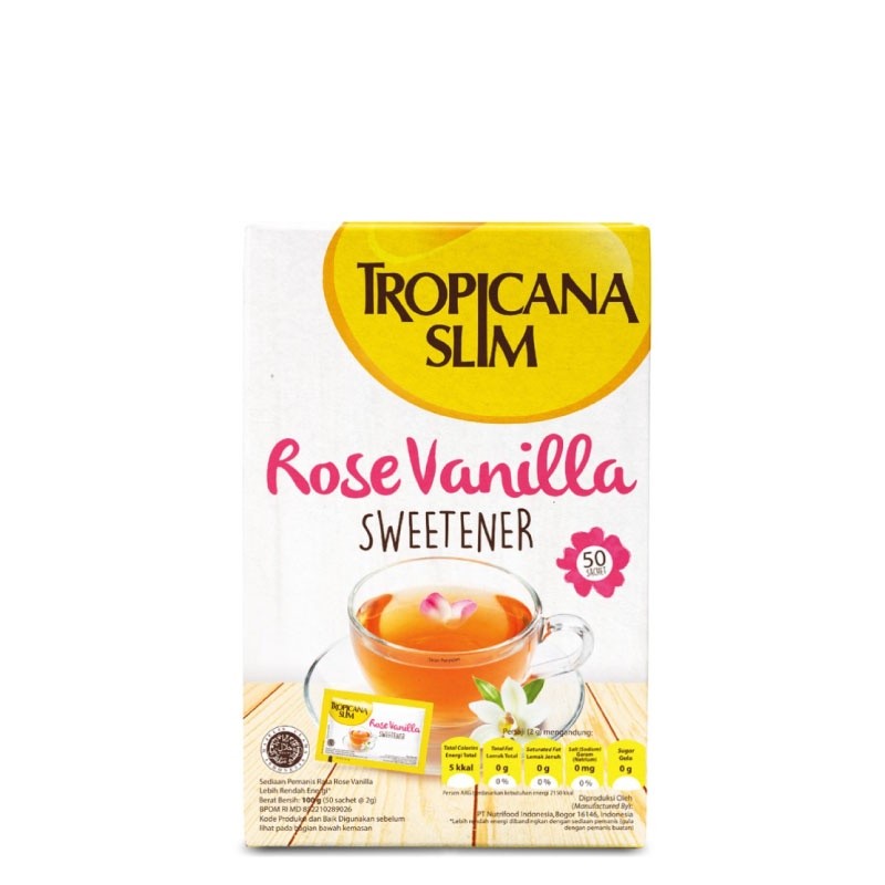 

Tropicana Slim Sweetener Rose Vanilla 50 x 2 gr