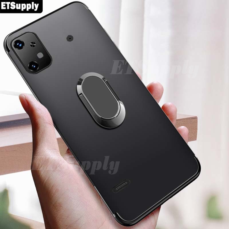 Phone case Umidigi Bison X20 NFC Soft Silicone Matte Full Protector Shockproof Car Adsorb Holder Rin