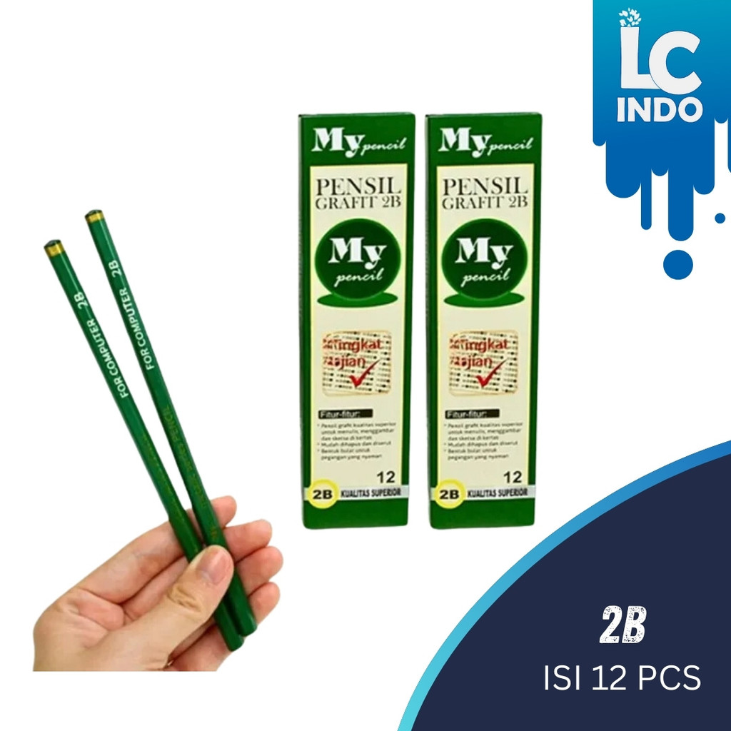 

Pensil Komputer lead 2B My pencil / Pensil Grafit / Pensil Komputer isi 12 Pcs