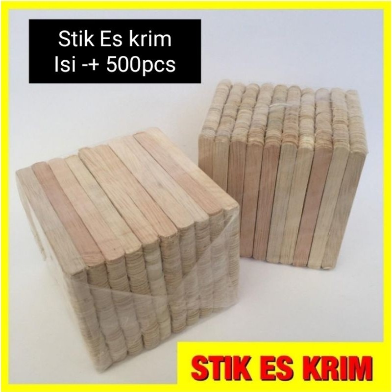 (10 pack) stik eskrim / stick es cream polos isi 500 pcs