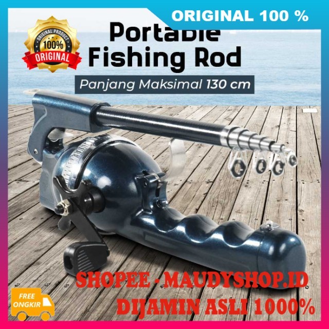 Joran Pancing Lipat Portable Joran Pancing Telescopic Fishing Rod Joran Pancing Lipat Model Baru ASL