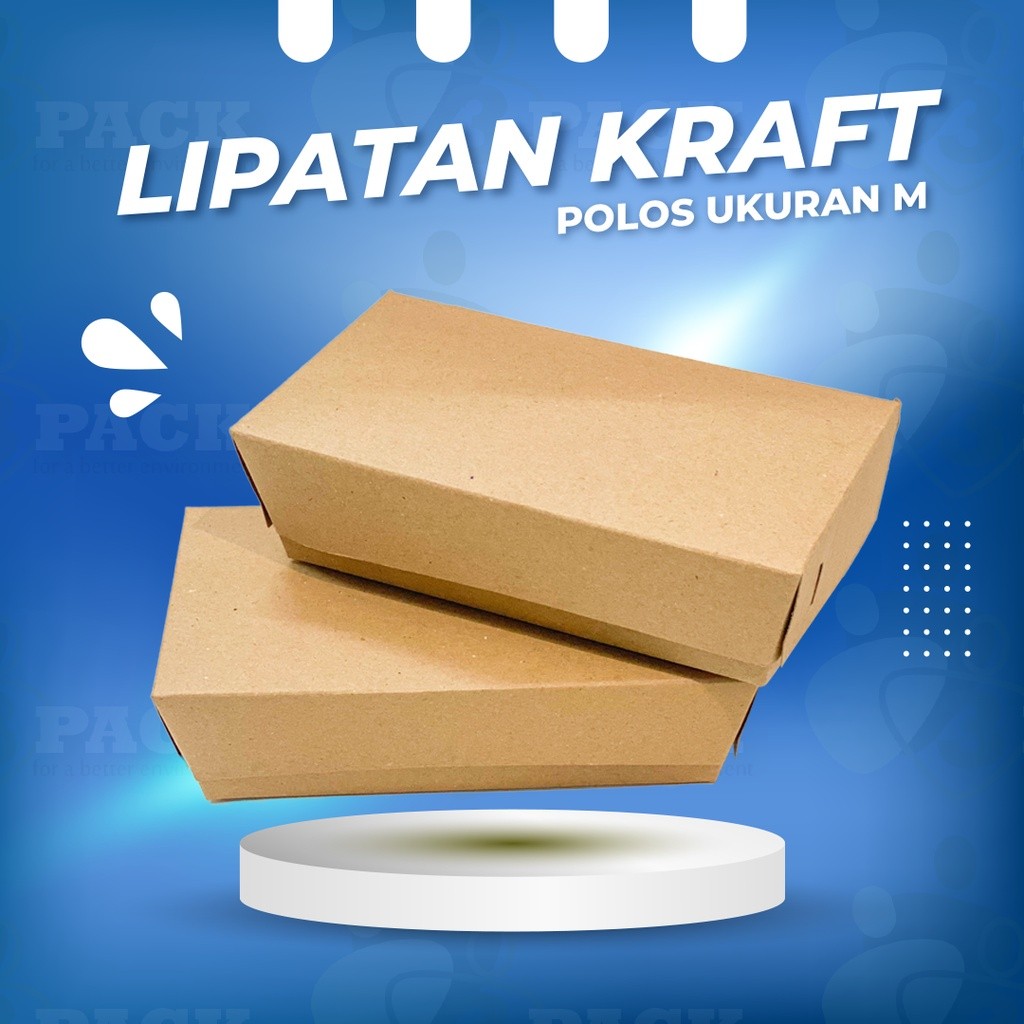 

Brown Paper Craft Lunch Box Size M dan L Lembaran / Lipatan - Lunch Box Coklat Craft Ukuran Mediuam dan Large Lembaran