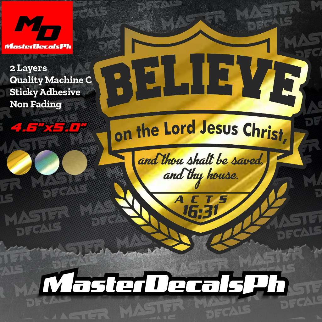 

Believe, Die Cut Sticker, Machine Cut Waterproof