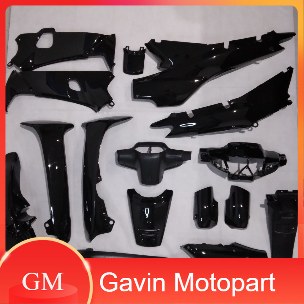 Full Body Supra X Lama 100 cc 1996 1997 1998 1999 2000 2001 2002 Hitam WIN | complete set bodi kasar