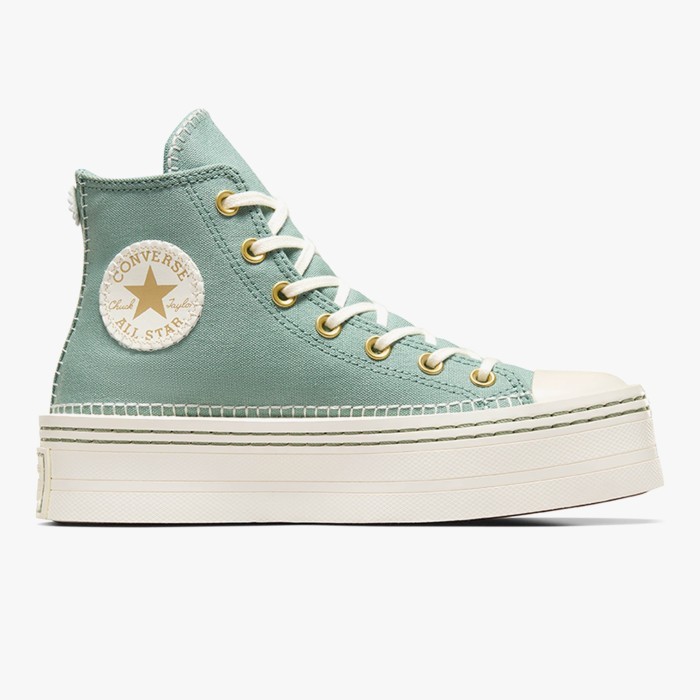 Sepatu Sneakers Wanita Converse Chuck Taylor All Star Modern Lift herby Egret Egret Original A07547C