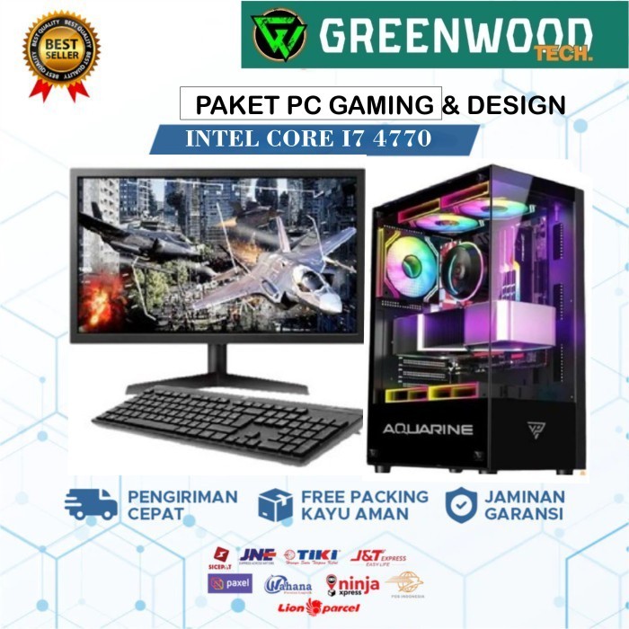 PC GAMING CPU INTEL CORE I7 4770/ 16GB DDR3/ GTX 1060 -KOMPUTER DESIGN, GAME & EDITING-