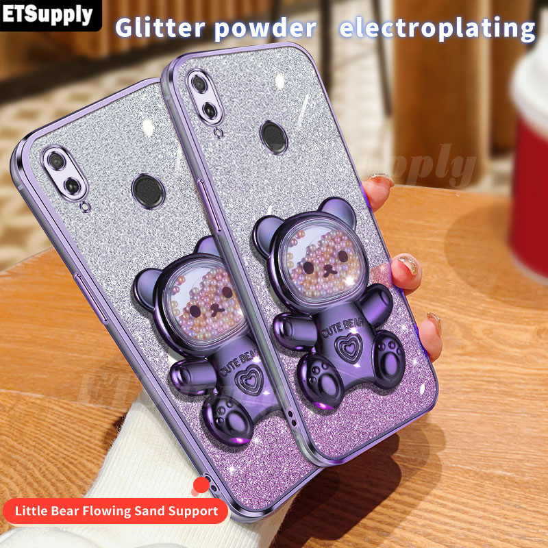 Phone casing case Huawei Y9 Prime 2019 Y7 Prime 2019 Y6 2019 Back cover With Teddy Bear Quicksand Co